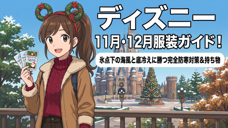 【ディズニー冬の服装】11月・12月の極寒と海風を制する完全防寒ガイドと持ち物5選