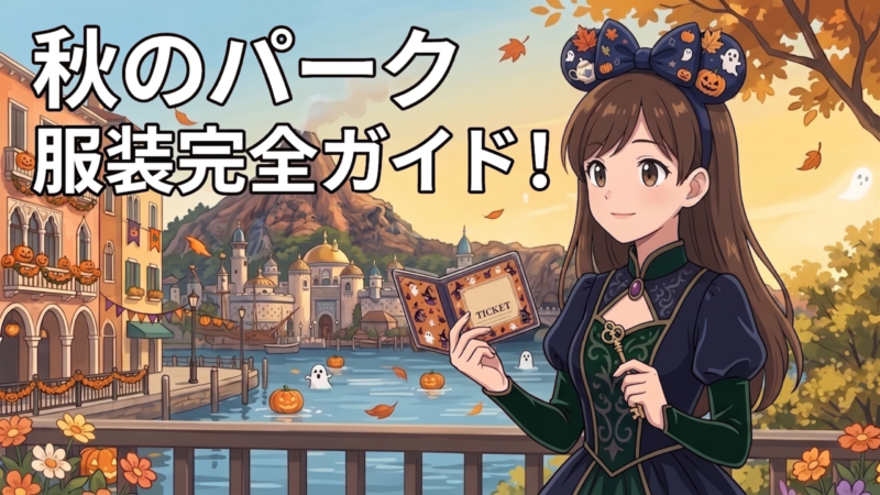 【ディズニー秋の服装】9月・10月の気温差を制御する服装ガイド！気温差27℃と秋雨を制する持ち物5選